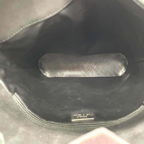 Bally Women's Suede and Leather Combination Shoulder Bag with Flap, Black Gra... - Picture 14 of 16